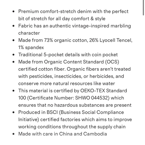 NWT Quince Bella Stretch Relaxed Straight Jeans - Picture 7 of 7